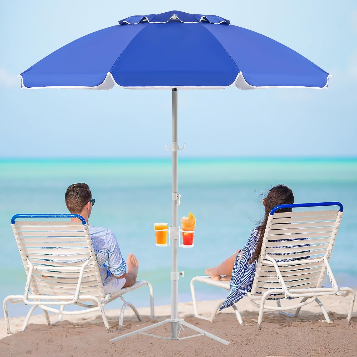 Outdoor Sports Umbrella - Ombrellone Portatile da 6,5 Piedi con