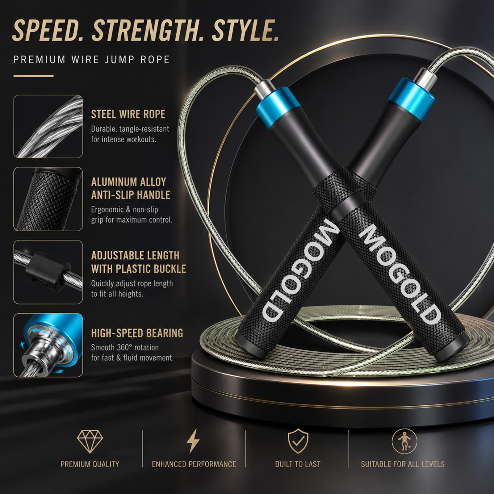MOGOLD Corda per saltare profe - Speed Skipping Rope recensione e prezzo